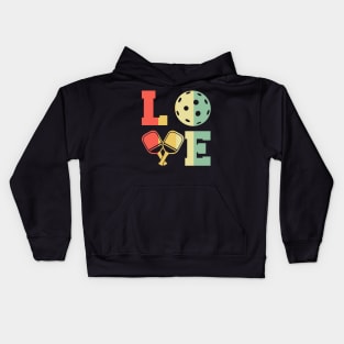 Pickleball Tournament Love Kids Hoodie